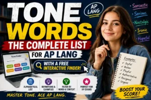 Tone Words: The Complete List for AP Lang (With a Free Interactive Finder)