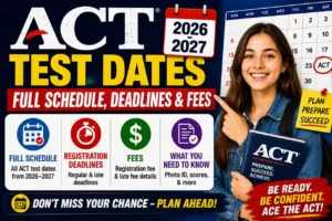 ACT Test Dates 2026 – 2027: Full Schedule, Deadlines & Fees